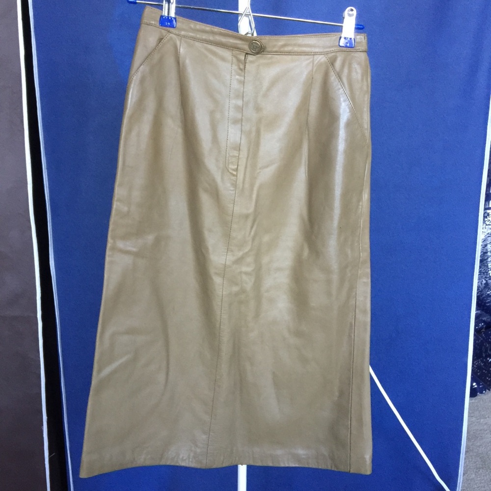 Celine vintage leather skirt